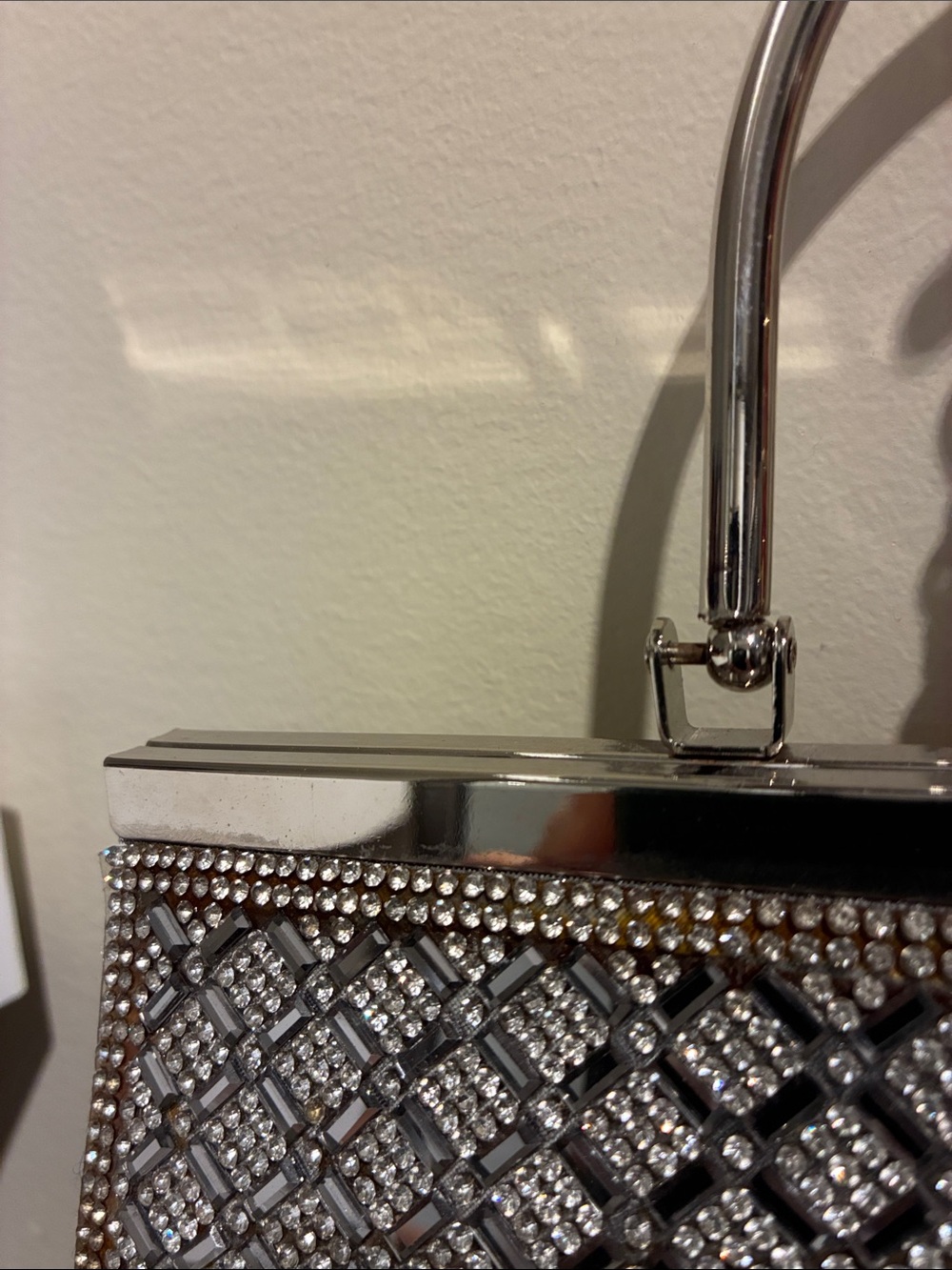 Source Unknown Silver Rhinestone Frame Clutch - Picture 7 of 7